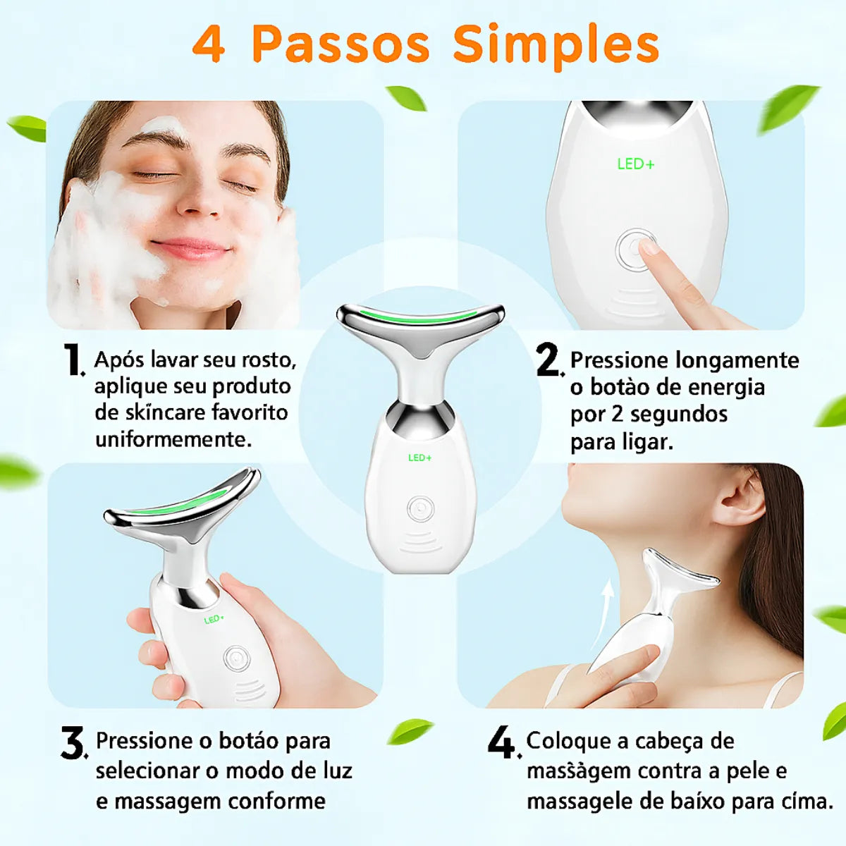 Agitare| Aparelho de Microcorrente V-Shape – Lifting Não-Invasivo