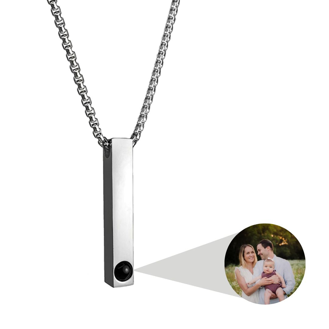 Colar Masculino Personalizável com Foto Prata 925