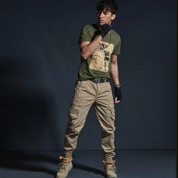 Calça Cargo Tática Masculina com Bolsos Grande