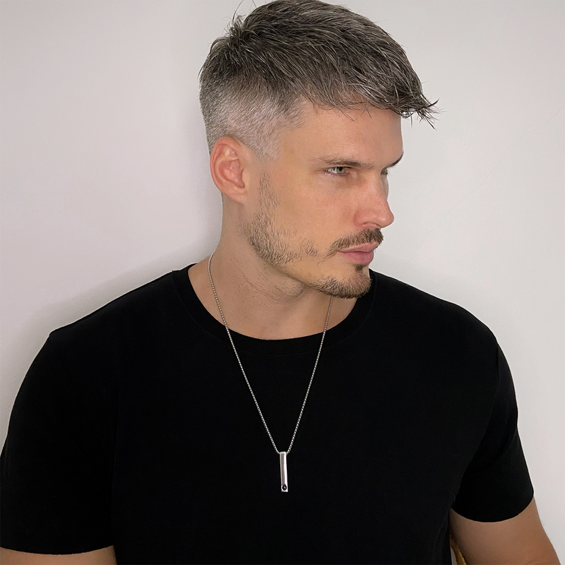 Colar Masculino Personalizável com Foto Prata 925