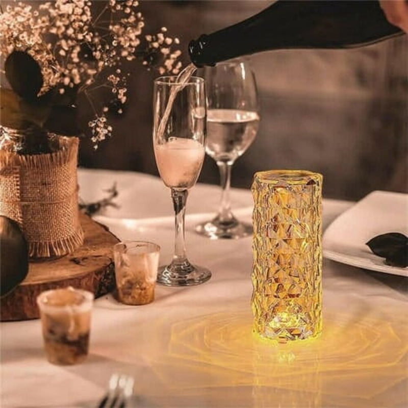 Abajur cristal Com 16 Cores Sensível ao Toque