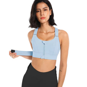 FitFLex - Top de Alta Sustentação com Zíper e Bojo Ideal Para Academia
