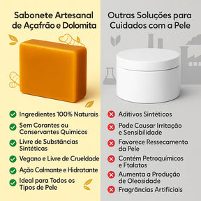 Sabonete Clareador e Antissépticos de Açafrão com Dolomita